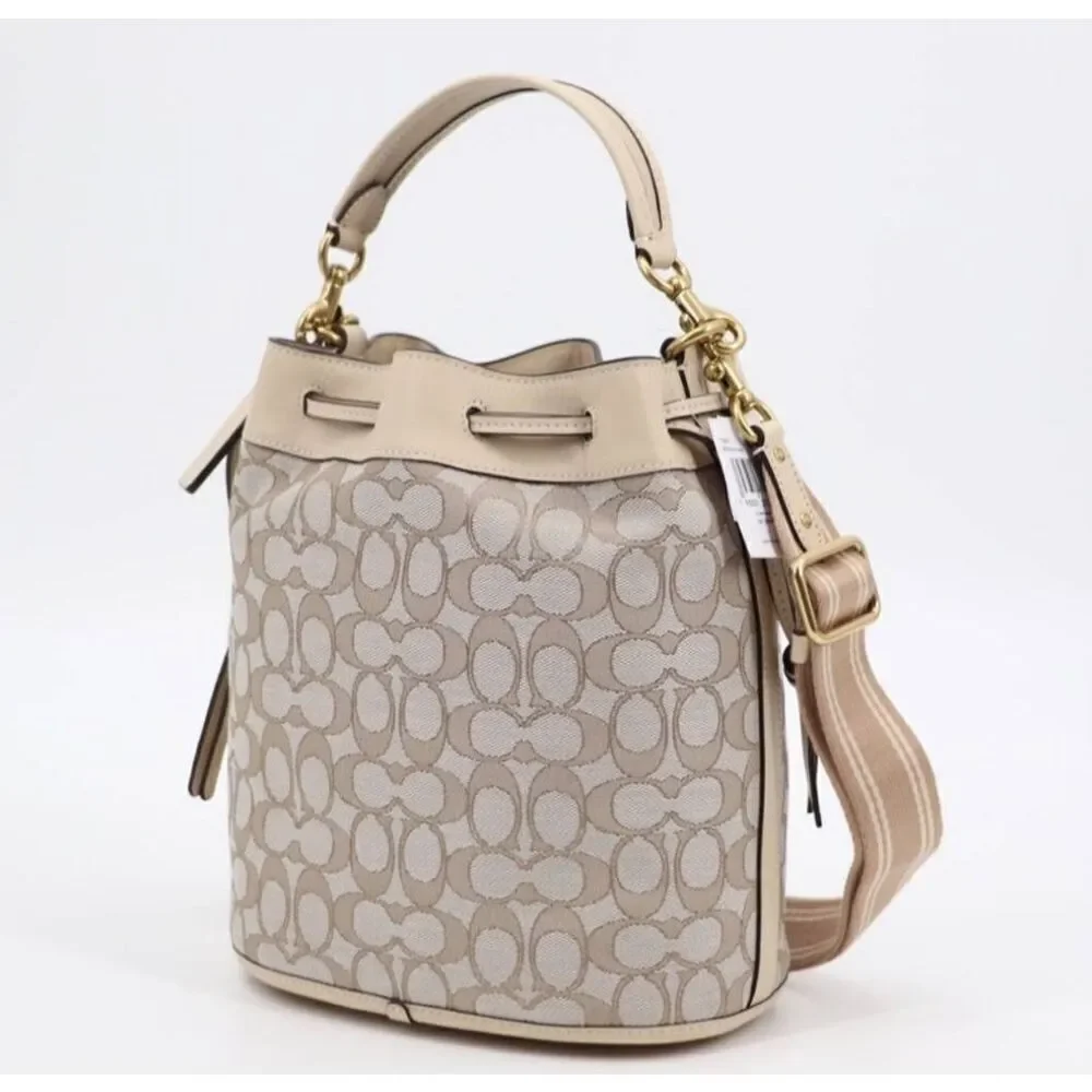 NWT Coach Signature Jacquard Field Women's Bucket Bag